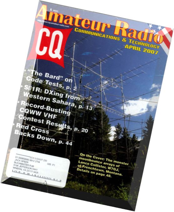 CQ Amateur Radio – 04 April 2007