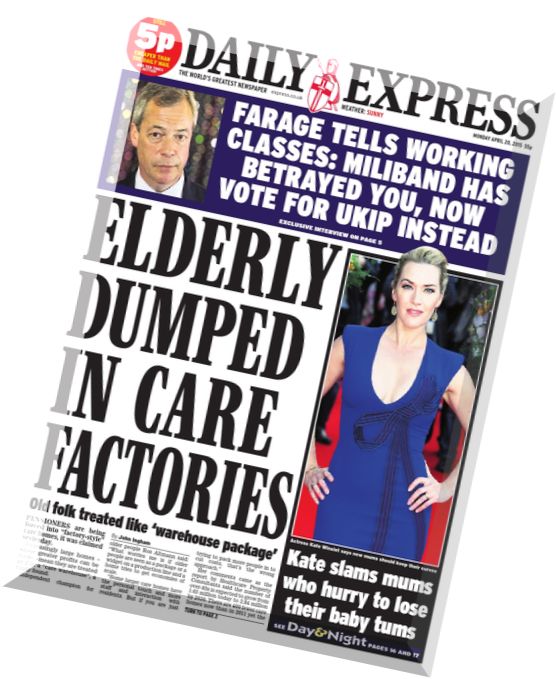 Daily Express – Monday, 20 April 2015