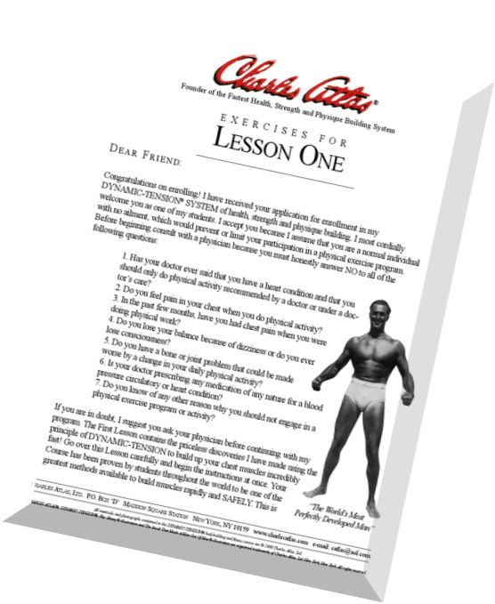 The Charles Atlas Dynamic-Tension Bodybuilding and Fitness Course