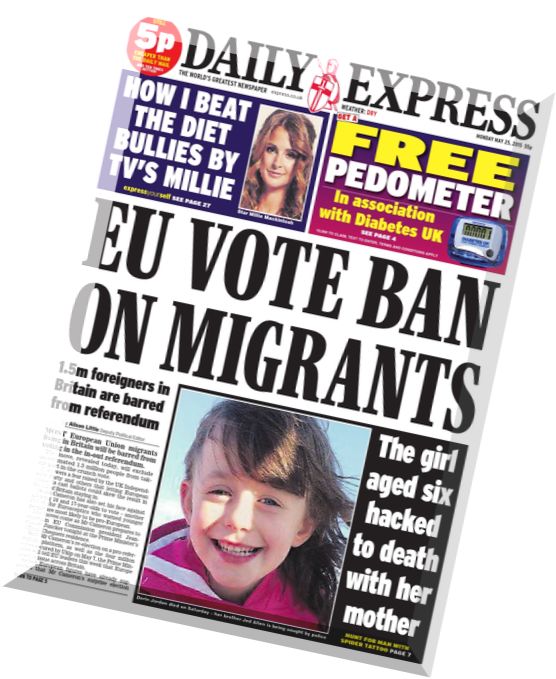 Daily Express – Monday, 25 May 2015