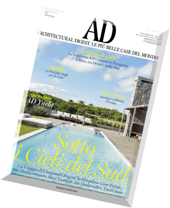 AD Architectural Digest Italia – Agosto 2015