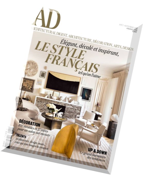 AD Architectural Digest France – Aout-Septembre 2015