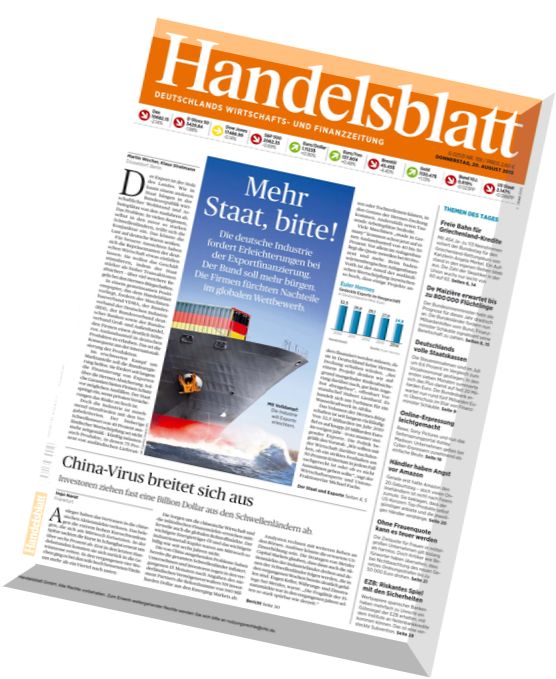 Handelsblatt – 20 August 2015