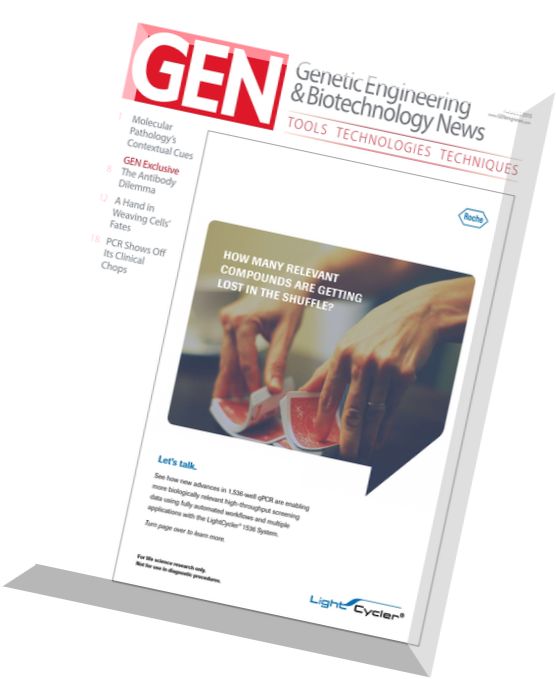 Genetic Engineering & Biotechnology News – August 2015