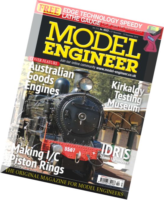 Model Engineer – 27 November 2015