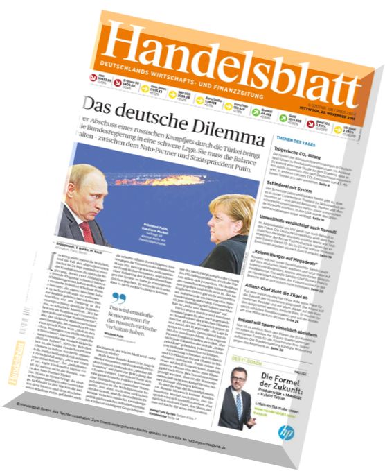 Handelsblatt – 25 November 2015