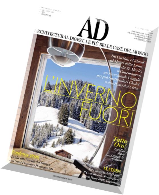 AD Architectural Digest Italia – Dicembre 2015