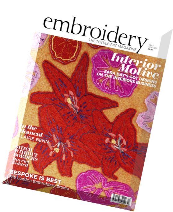 Embroidery Magazine – May-June 2016