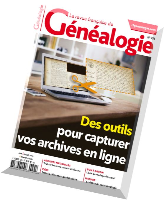 La Revue Francaise de Genealogie – Guin-Juillet 2016