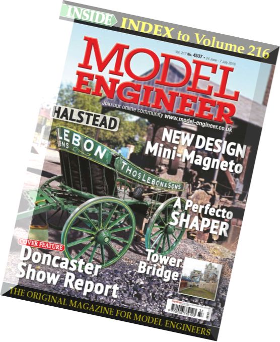 Model Engineer – 7 July 2016
