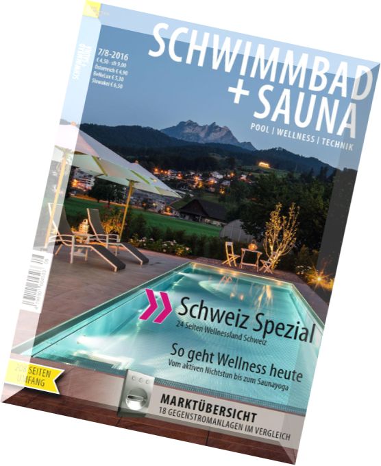 Schwimmbad + Sauna – Juli-August 2016