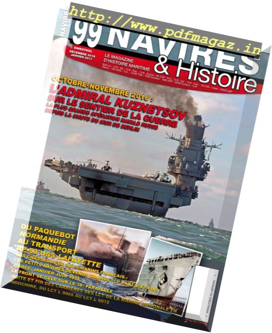 Navires & Histoire – Decembre 2016 – Janvier 2017