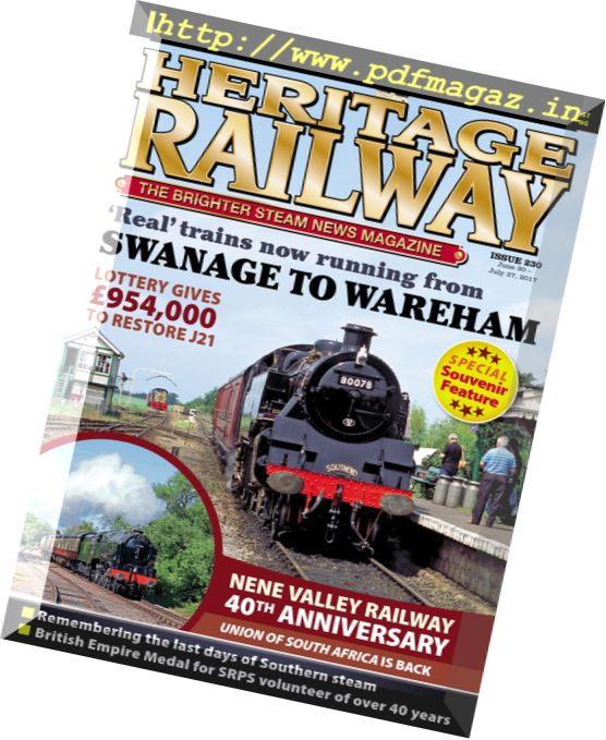 Heritage Railway – 30 June – 27 July 2017