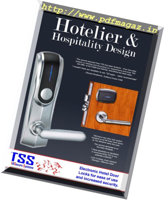 Hotelier & Hospitality Design – August 2017