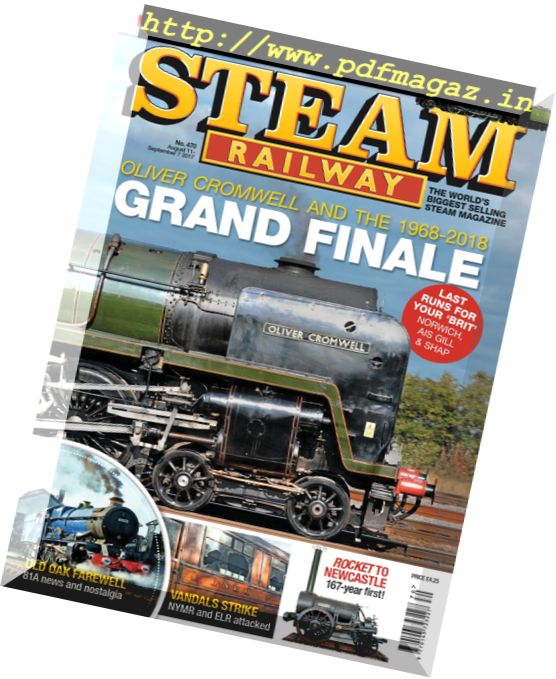 Steam Railway – 11 August – 7 September 2017