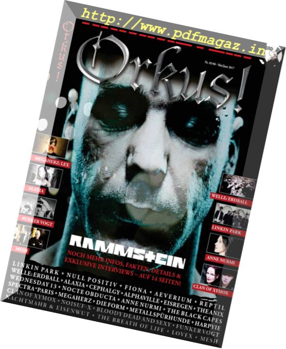 Orkus! Germany – Mai-Juni 2017
