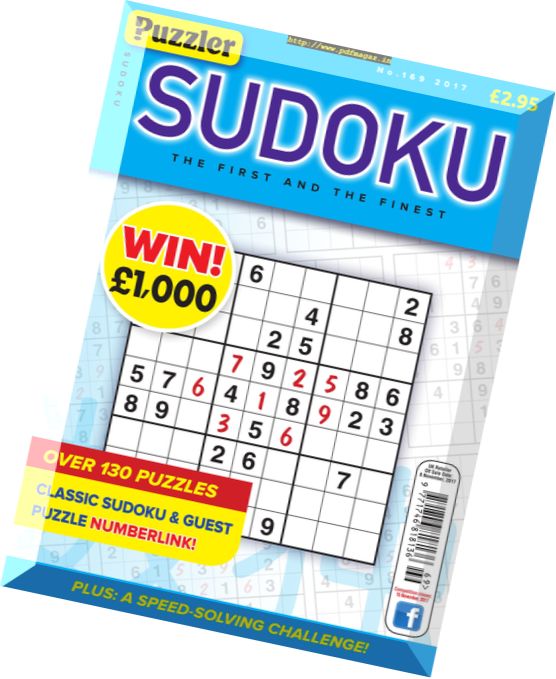 Puzzler Sudoku – Issue 169, 2017