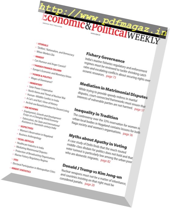 Economic & Political Weekly – 11 November 2017