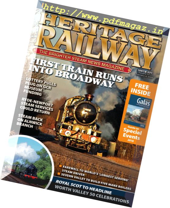 Heritage Railway – 12 January – 8 February 2018
