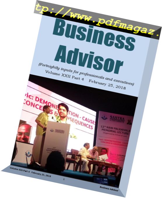 Business Advisor – 23 February 2018