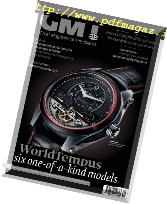 GMT, Great Magazine of Timepieces (French-English) – October 20, 2016