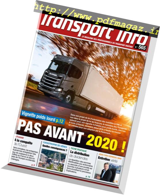 Transport Info – 31 aout 2018