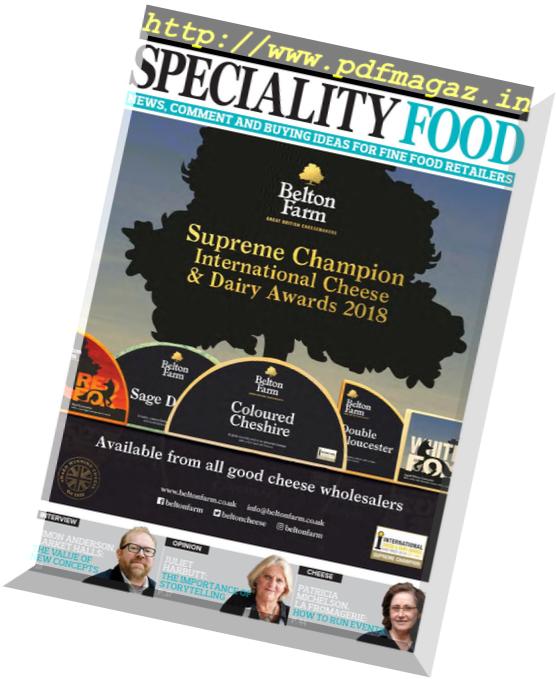 Speciality Food – August 2018