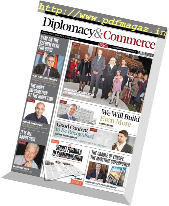 Diplomacy and Commerce – October 2016