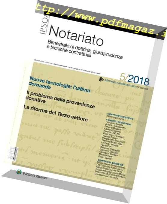 Notariato – 10 Ottobre 2018