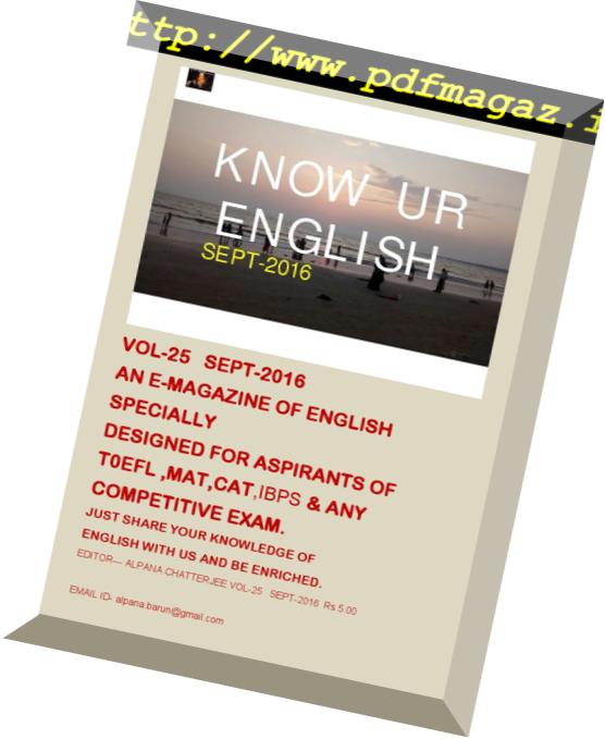 Know Ur English – September 2016