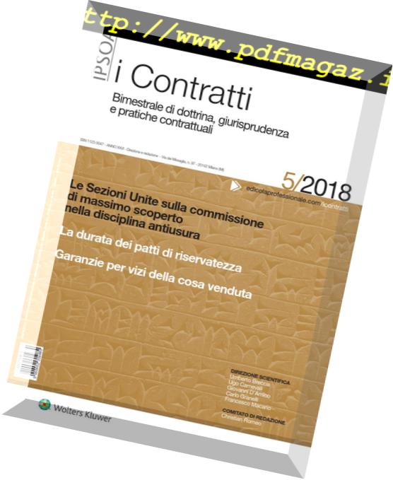I Contratti – Ottobre 2018
