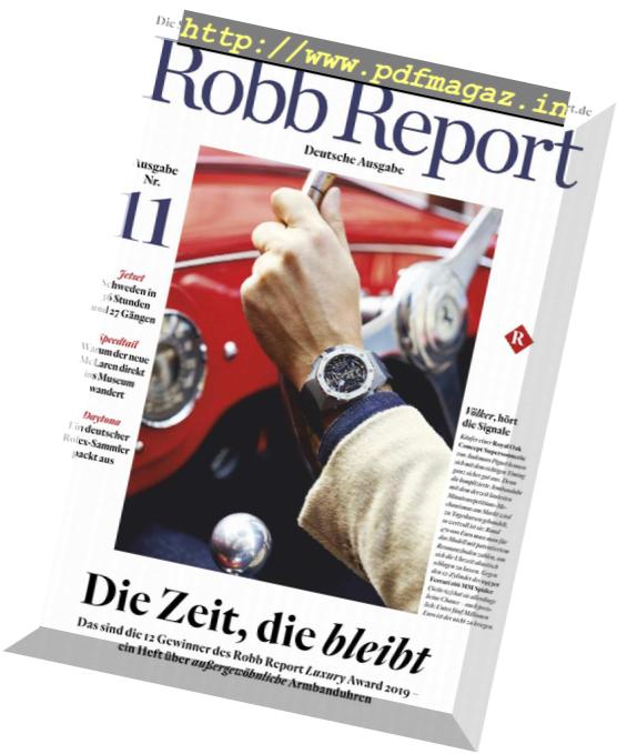 Robb Report Germany – Dezember 2018