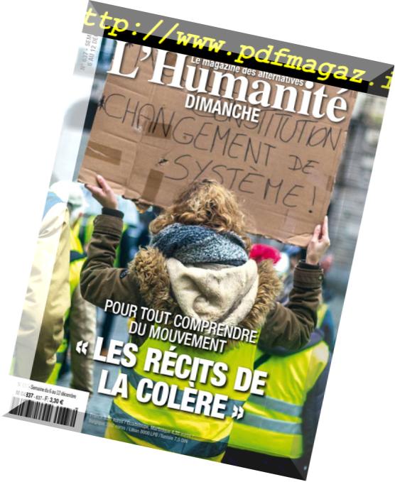 L’Humanite Dimanche – 6 Decembre 2018
