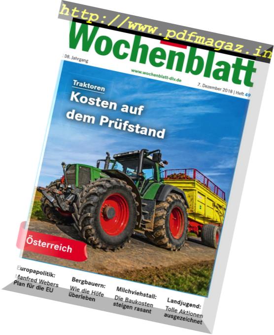 Bayerisches Landwirtschaftliches Wochenblatt Oesterreich – 06 Dezember 2018