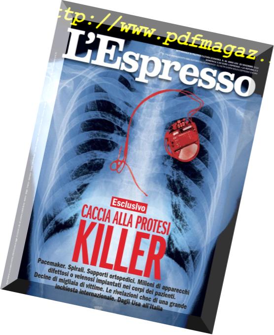 L’Espresso – 25 Novembre 2018