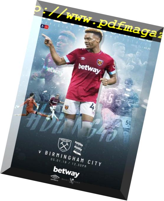 West Ham United Official Programmes – 08 January 2019