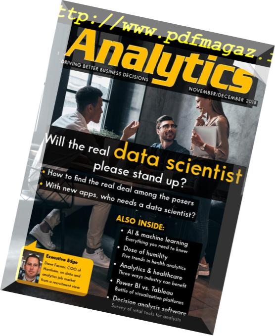 Analytics Magazine – November-December 2018