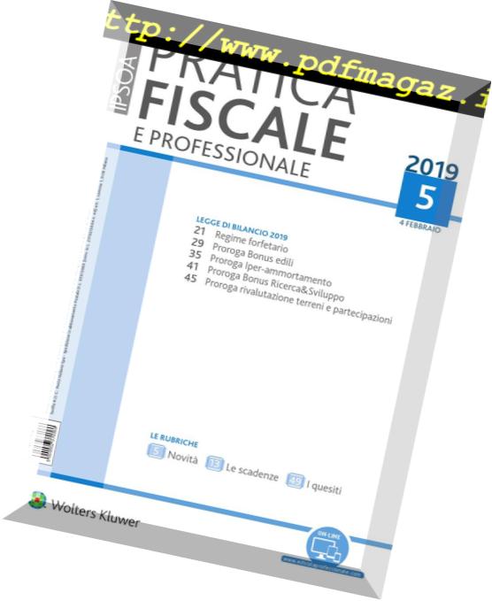 Pratica Fiscale e Professionale – 4 Febbraio 2019