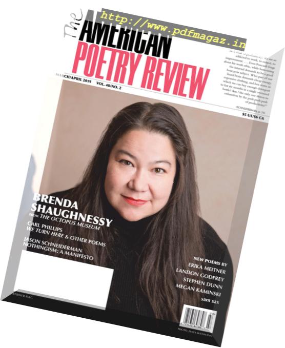 The American Poetry Review – March-April 2019