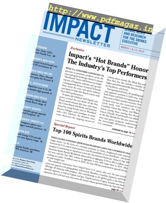 Shanken’s Impact Newsletter – March 2019