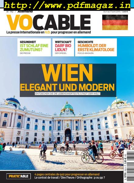 Vocable Allemand – 04 avril 2019