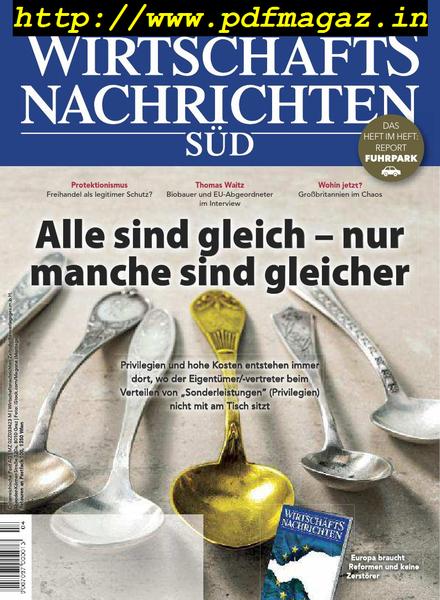 Wirtschaftsnachrichten Sud – April 2019