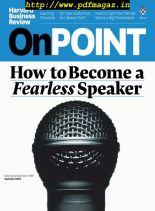 Harvard Business Review OnPoint – April 2019