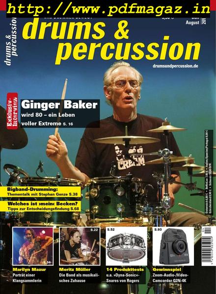 Drums & Percussion – Juli-August 2019