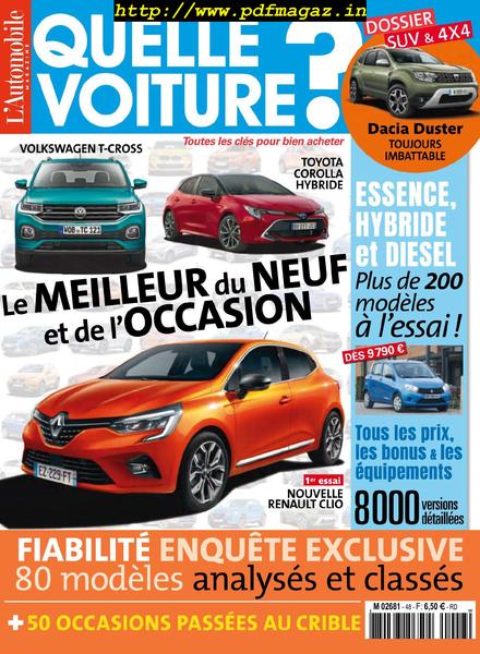 L’Automobile – Hors-Serie Quelle Voiture – Juillet-Septembre 2019