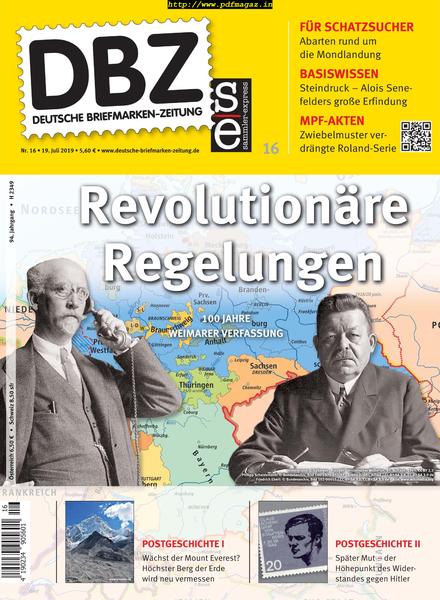 Deutsche Briefmarken-Zeitung – 19 Juli 2019