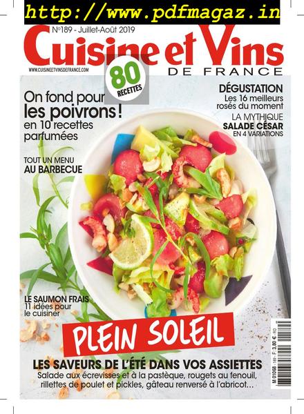 Cuisine et Vins de France – aout 2019