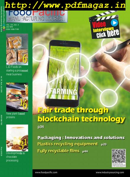 FoodPacific Manufacturing Journal – July 2019