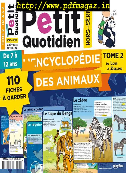 Les Fiches du Petit Quotidien – aout 2018