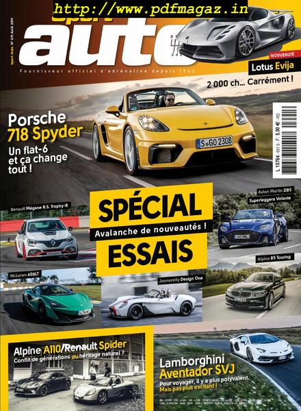 Sport Auto France – aout 2019